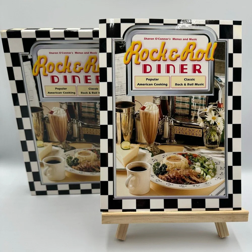 Rock & Roll Diner O'Connor 1996 Boxed Set Book & CD Menus Music Vol X Very Good - Picture 2 of 8